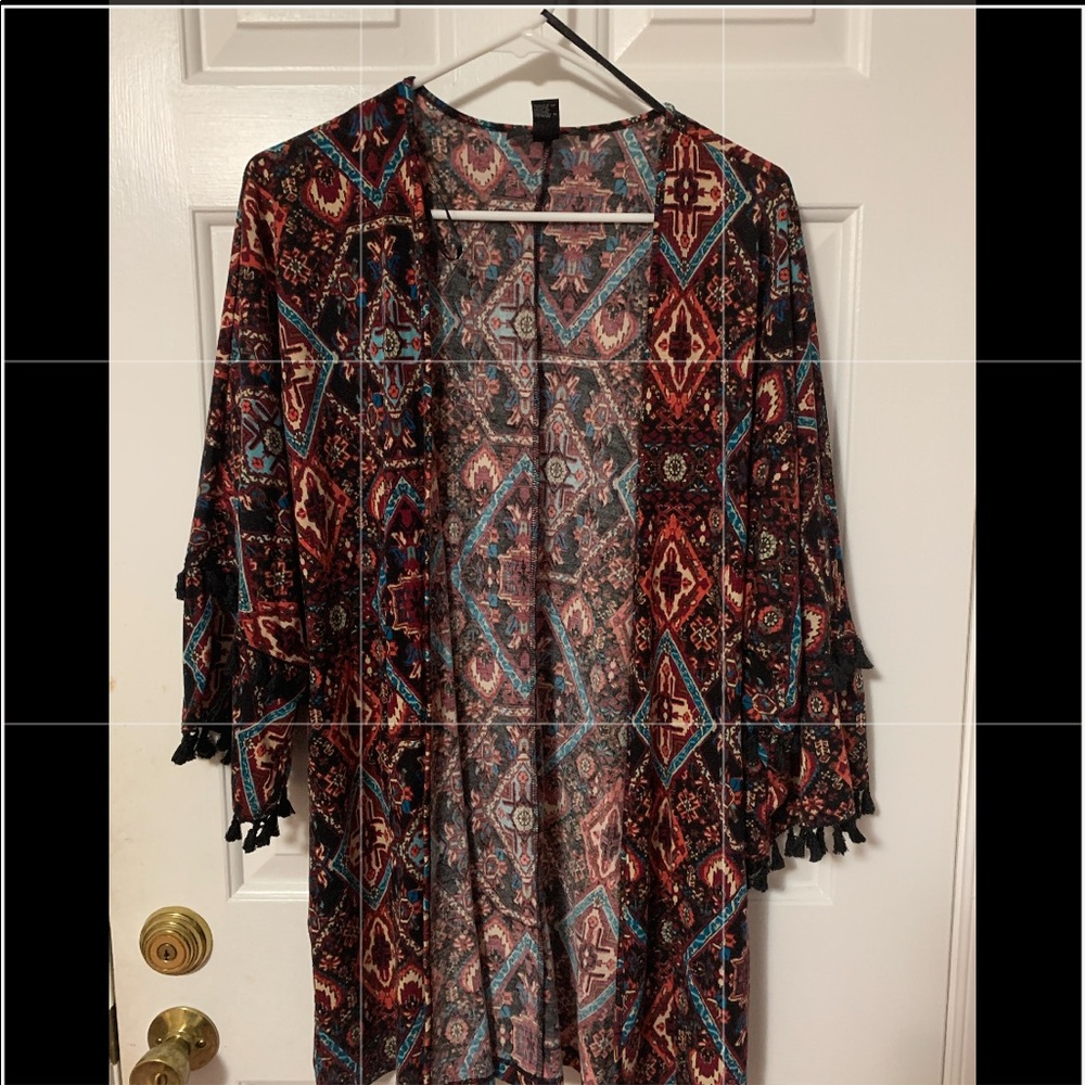 Printed kimono